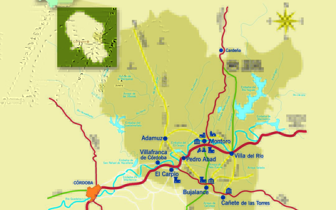 Mapa Comarca Alto Guadalquivir